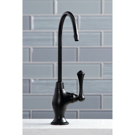 Kingston Brass KS3190BL Vintage Single Handle Water Filtration Faucet, Matte Black KS3190BL
